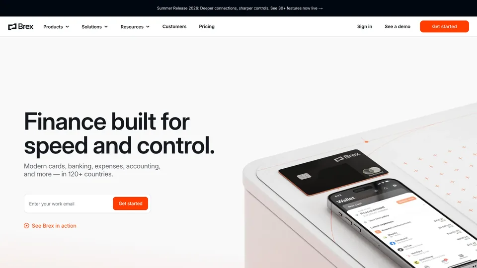 Brex website homepage