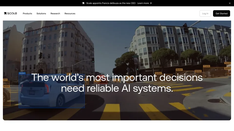 Scale AI website homepage